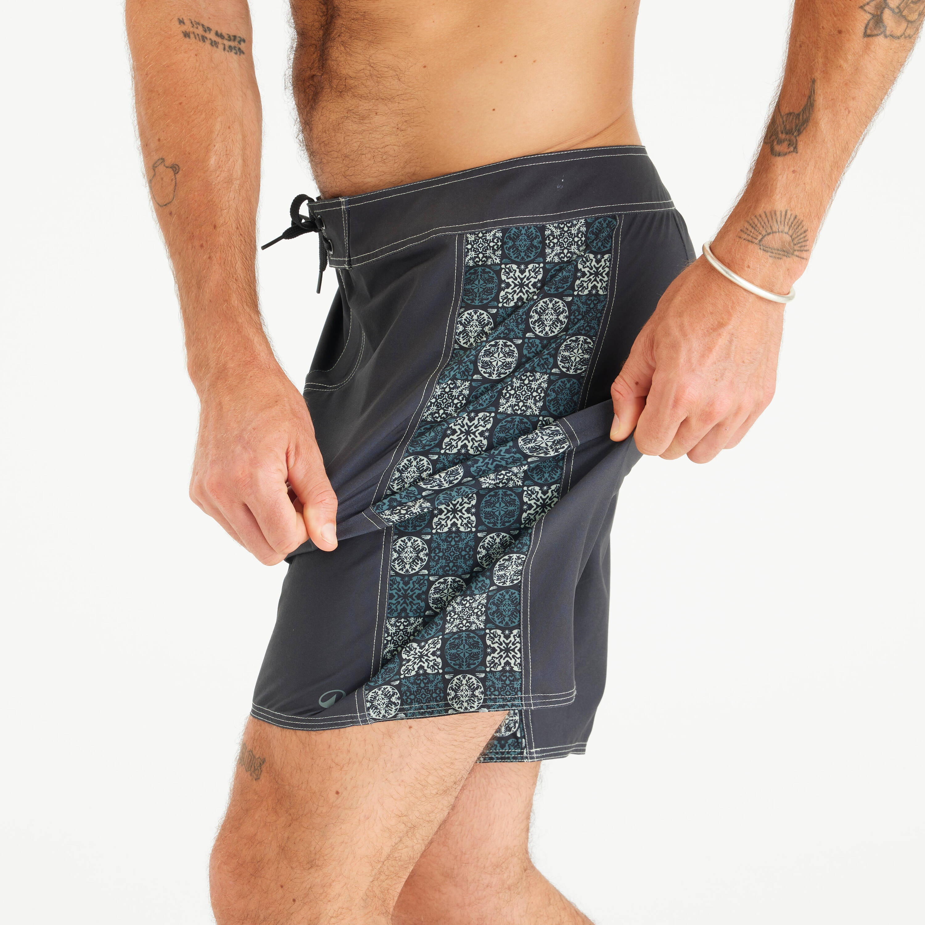 Men’s Boardshorts Surf 500 19" Long - Arch Taow Black -  3