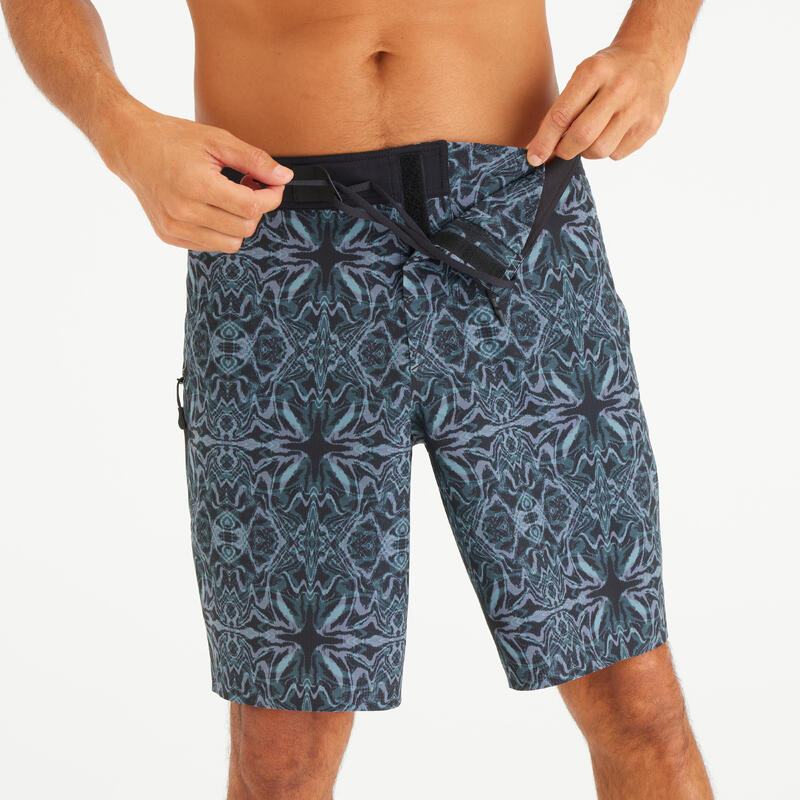 Erkek Uzun 19" Deniz Şortu/ Boardshort - Siyah - 900 ITZBLACK