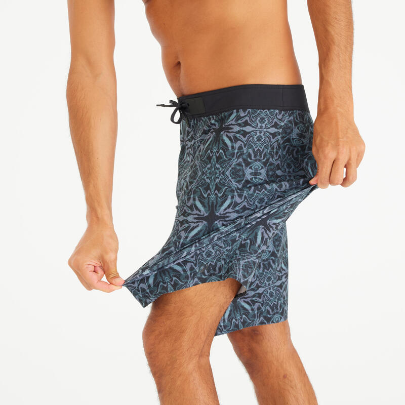 Erkek Uzun 19" Deniz Şortu/ Boardshort - Siyah - 900 ITZBLACK