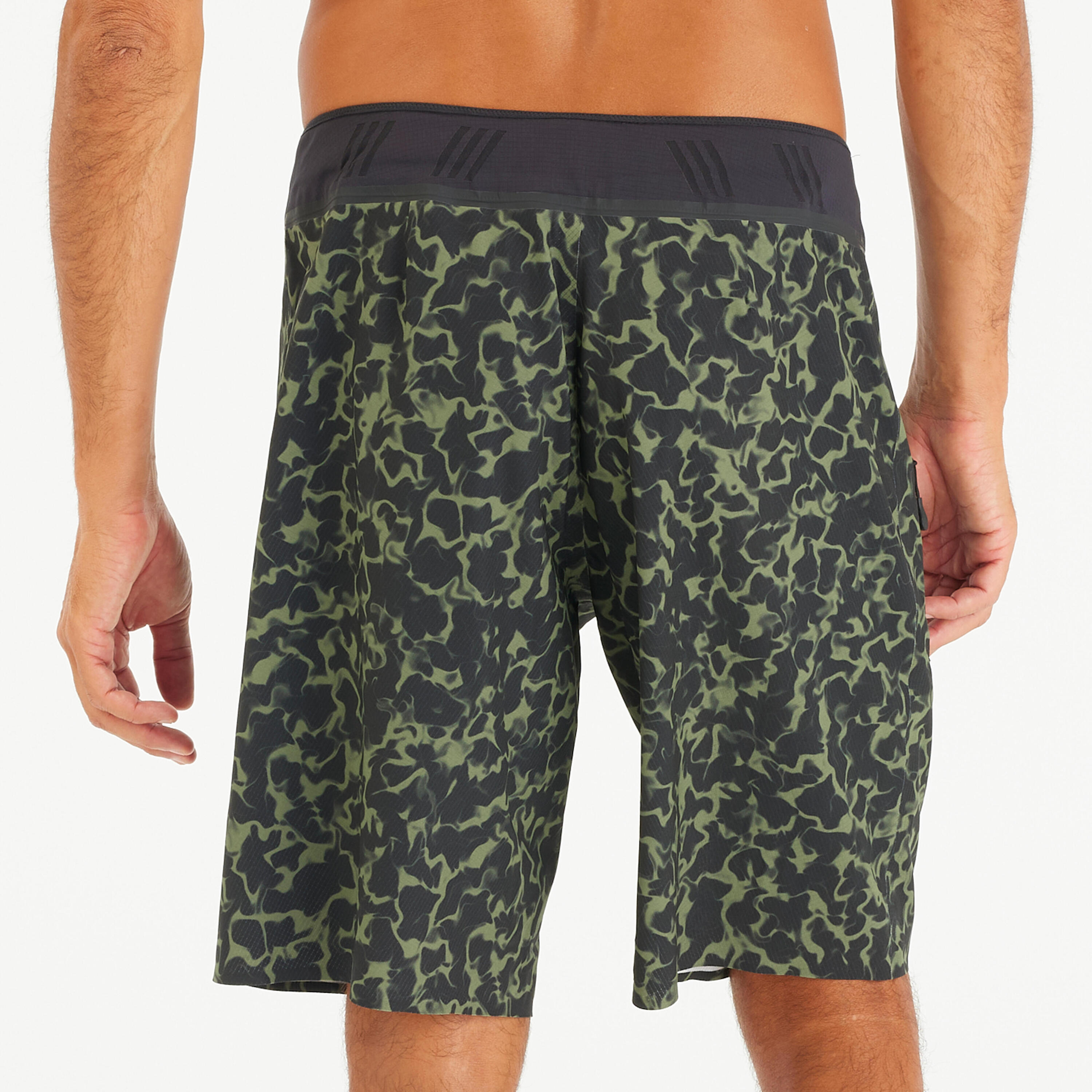 Men’s Boardshorts Surf 900 20" Long - Morpho Army Olive green 5/7