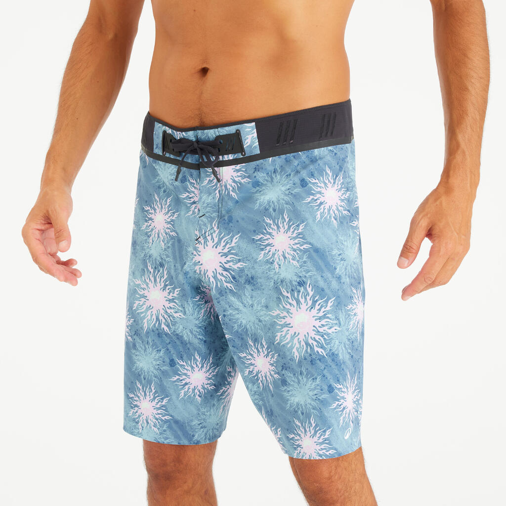 Boardshort Surf 900 Long 20" Homme - Morpho Yingyang Bleu