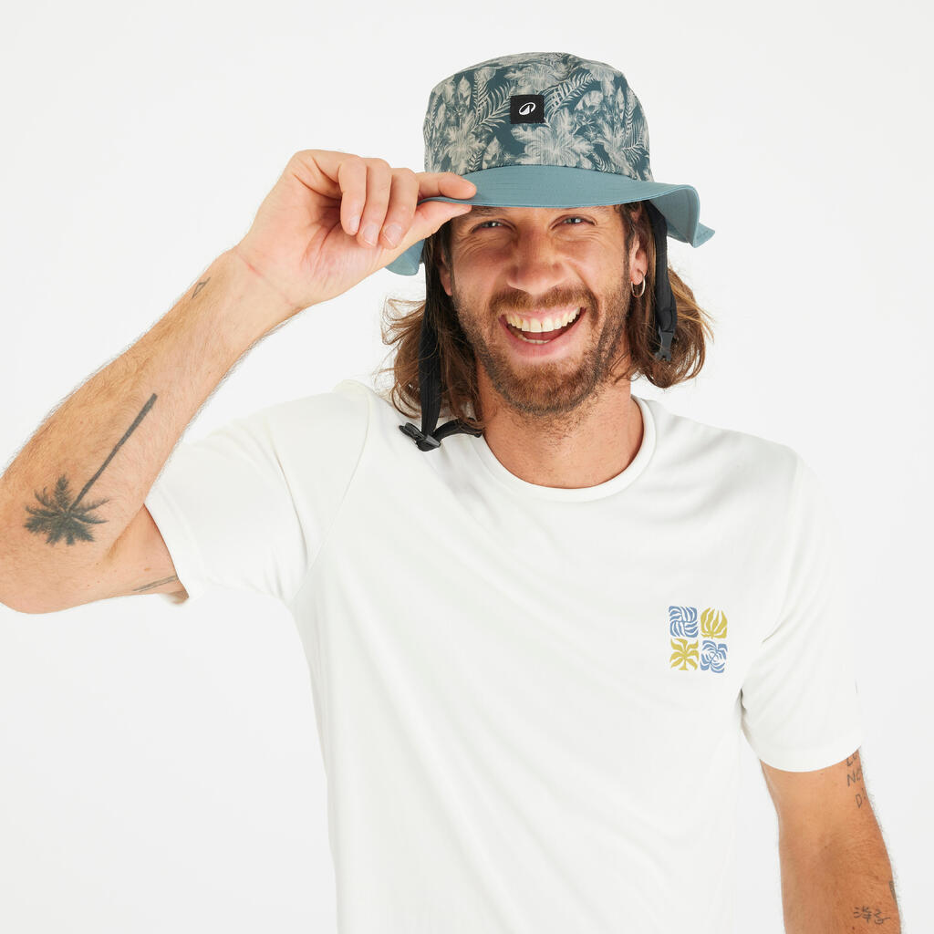 Adult surf hat - 500 florentic khaki