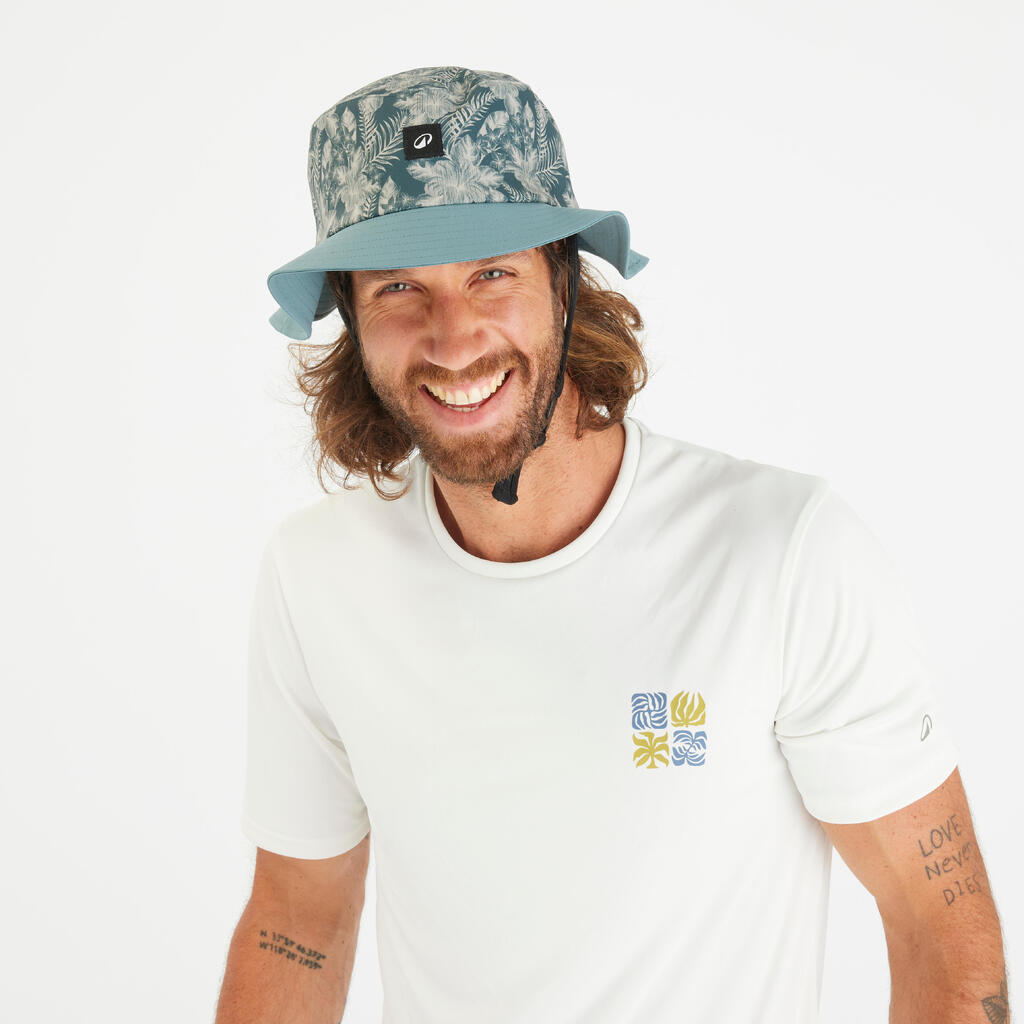 Adult surf hat - 500 florentic khaki
