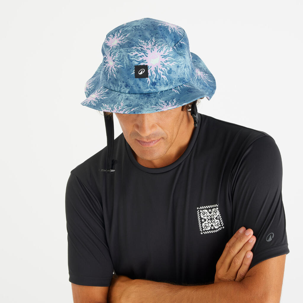 Adult surf hat - 500 florentic khaki