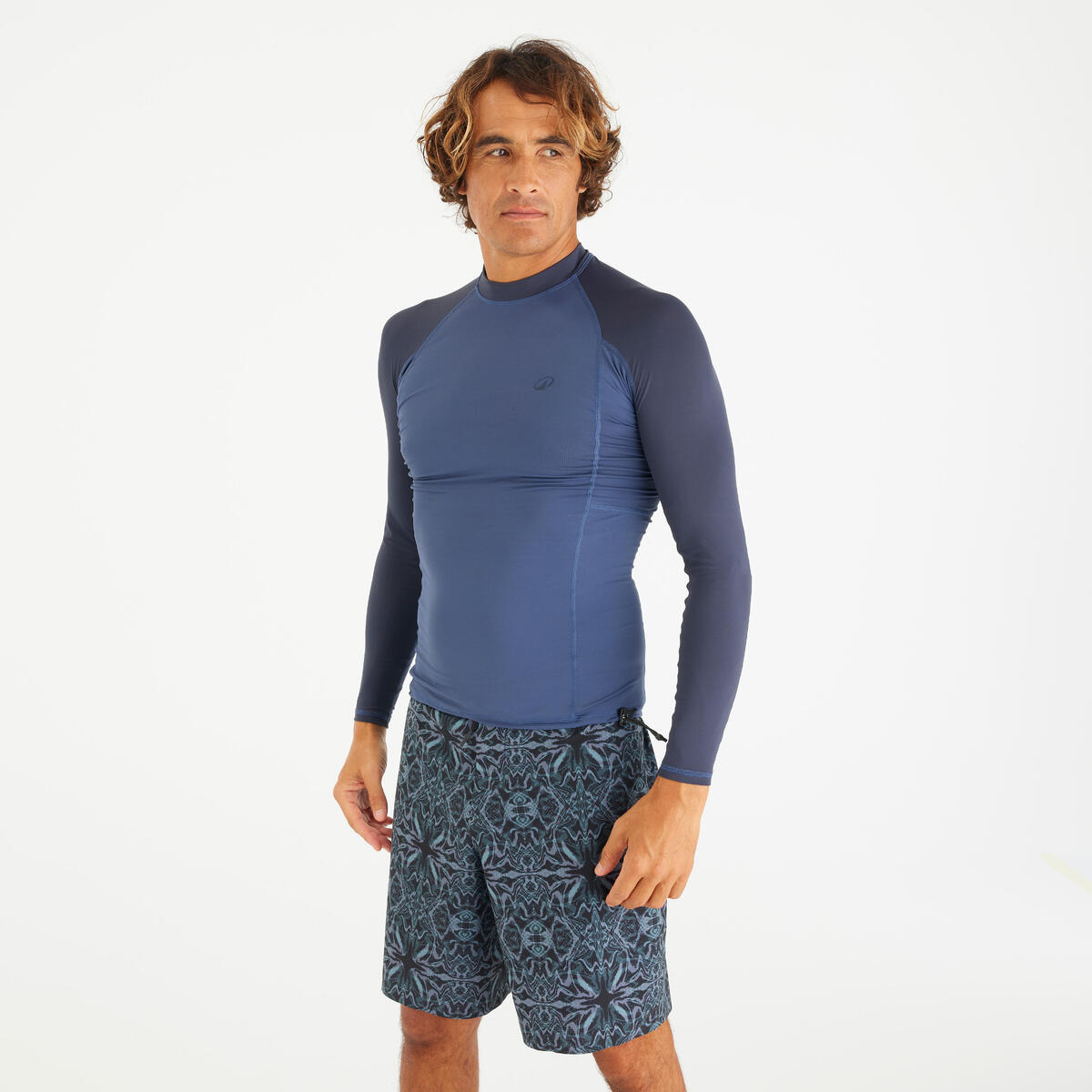 Tee shirt de surf manches longues UPF50+ Homme - 500 greyblue