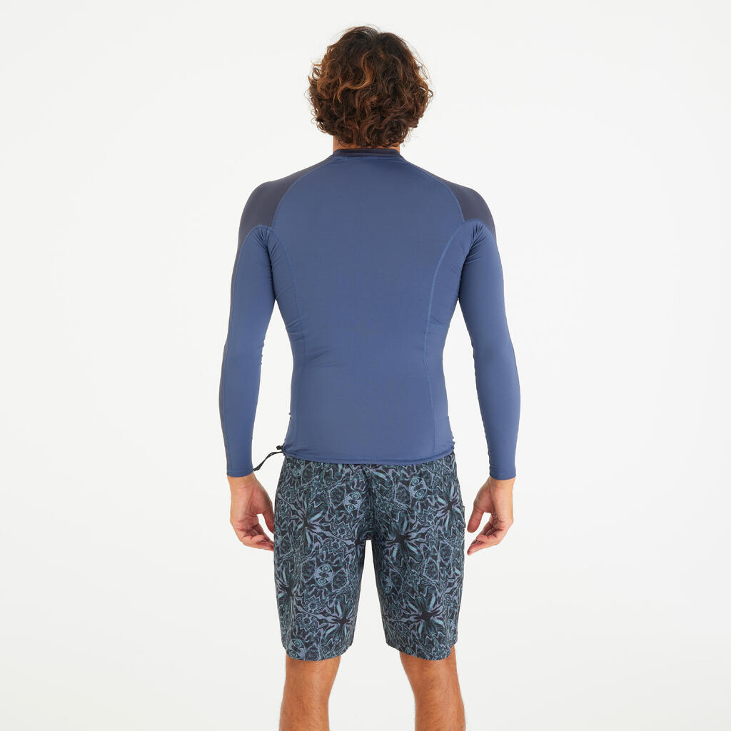 Camiseta de protección solar UV manga larga para Hombre Olaian 500 - Azul