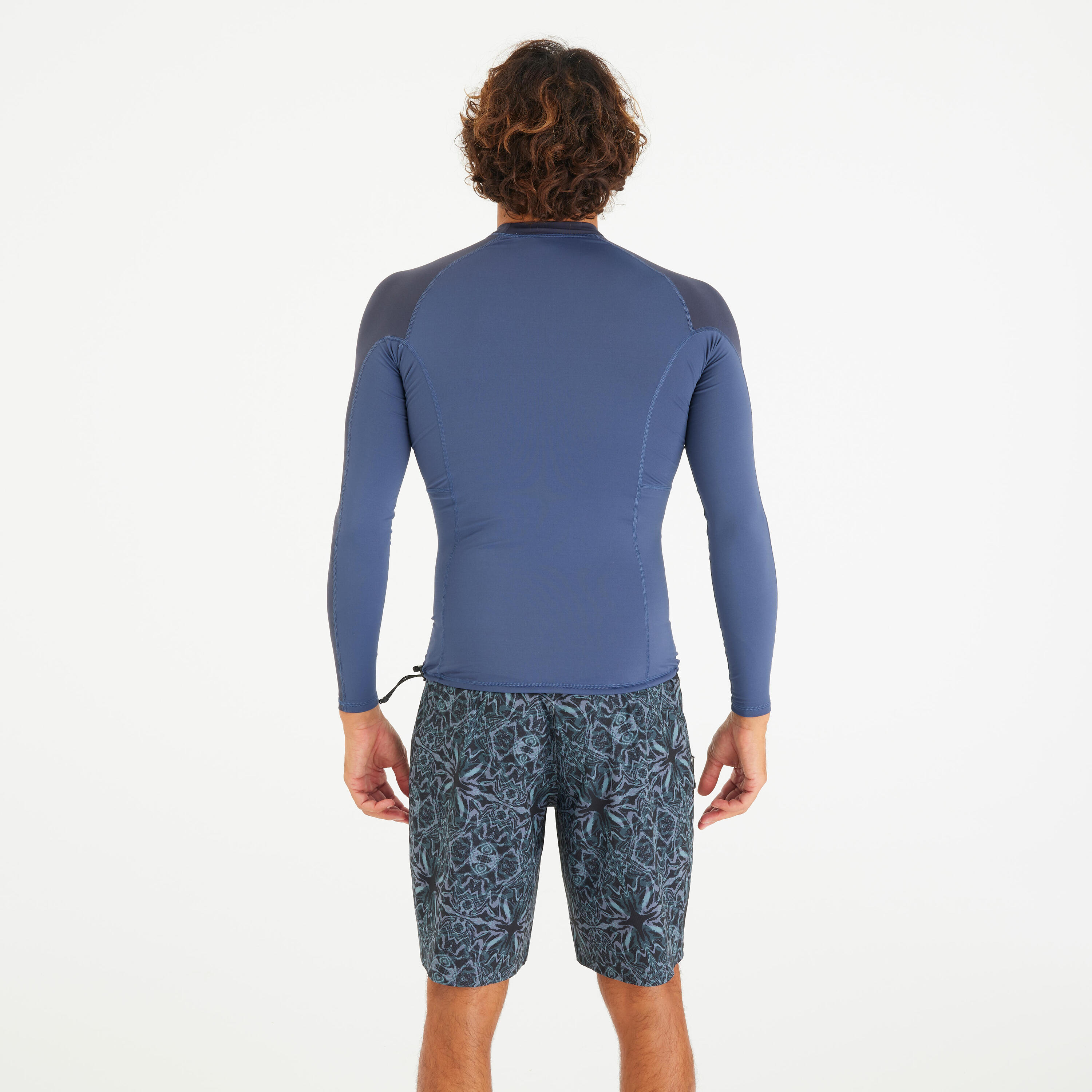 Men’s UPF50+ long sleeve surf t-shirt - 500 greyblue 4/6