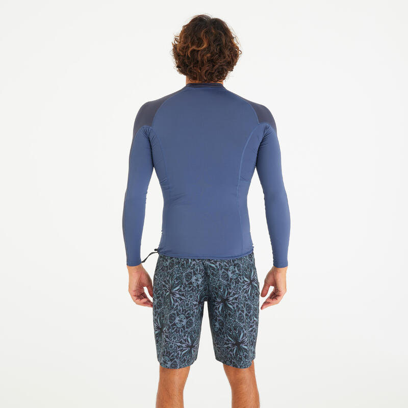 Tee shirt de surf manches longues UPF50+ Homme - 500 greyblue