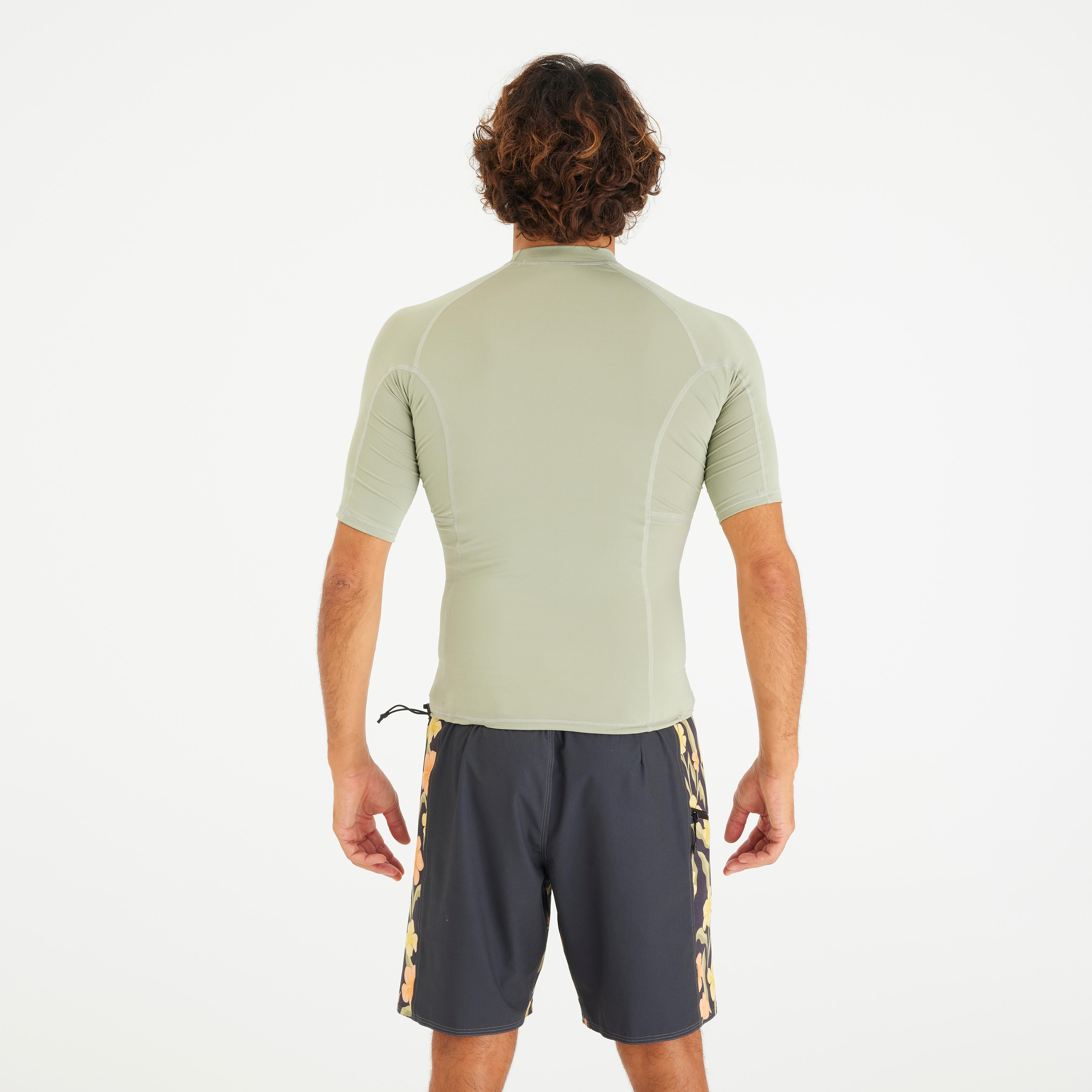 Men’s Short-Sleeved Surfing Rash Guard, 500