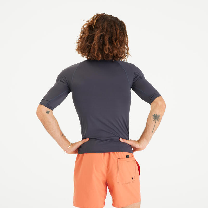 Erkek Slim Fit Kısa Kollu UV Korumalı Tişört - Siyah - 100
