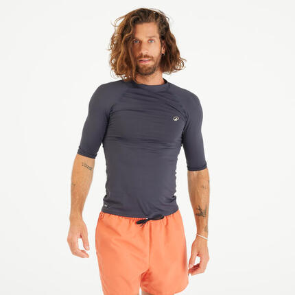 Top UV surfingowy męski Decathlon 100 krótki rękaw