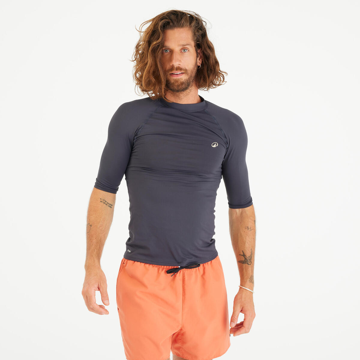 Tee shirt anti uv manches courtes Homme - 100 noir