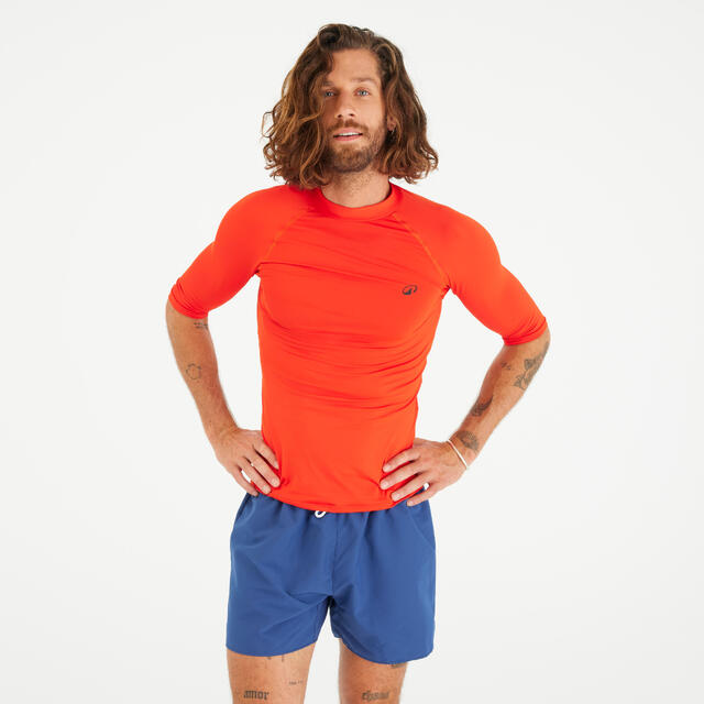 OLAIAN Polera UV hombre manga corta surf rojo