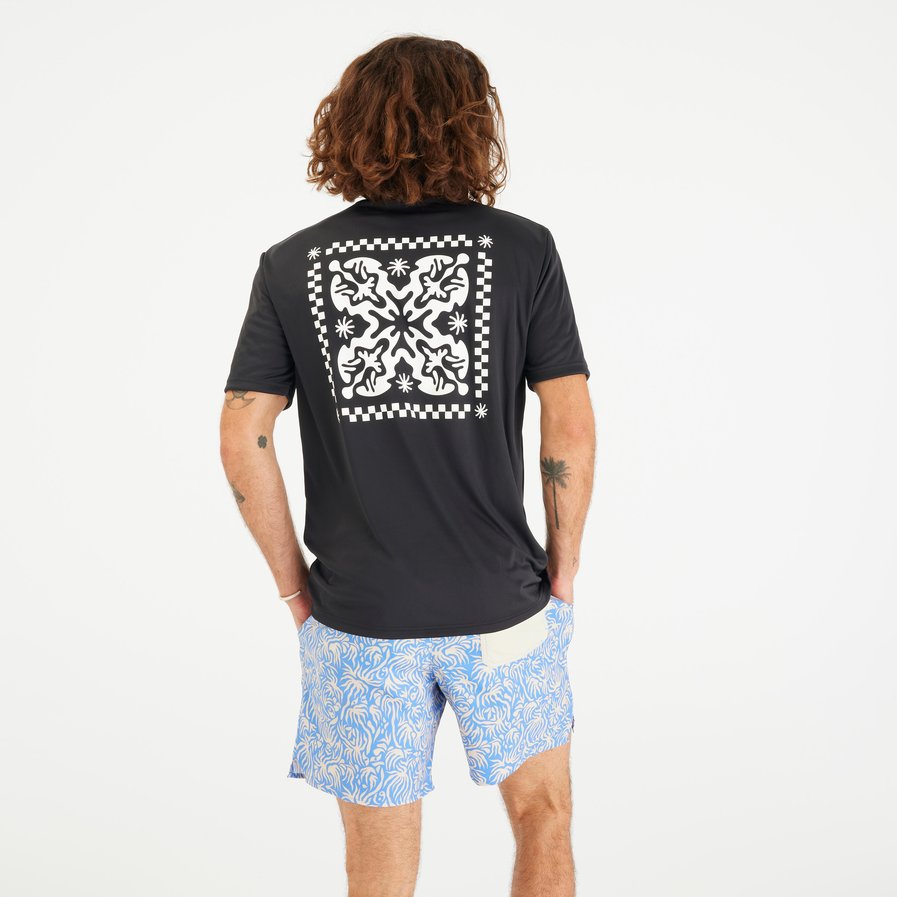 Men's Short-Sleeved UPF50+ Surfing Rash Guard - OLAIAN