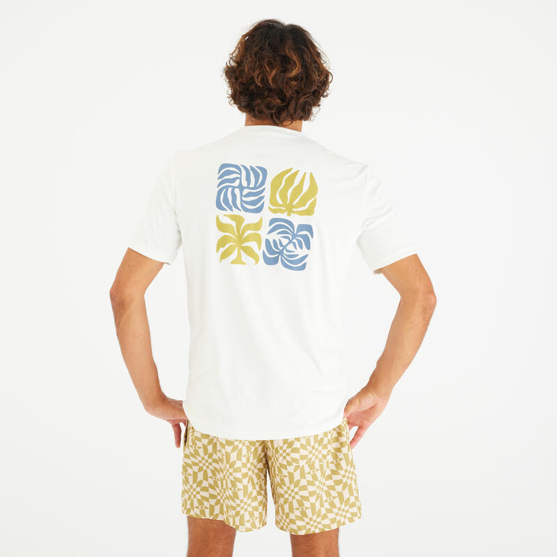 Tricou anti-UV UPF50+ Whiteflower Alb Bărbați