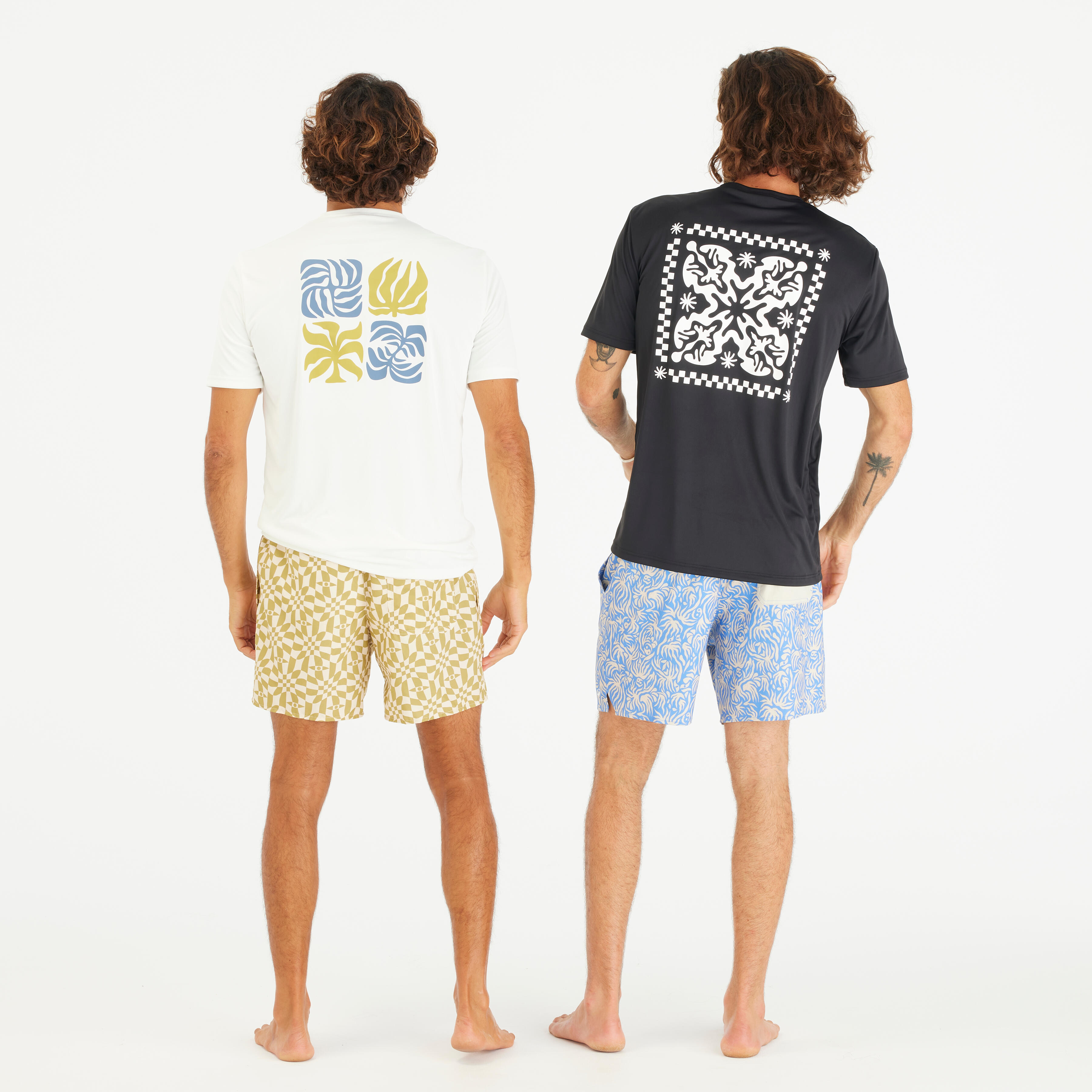 Men's Short-Sleeved UPF50+ Surfing Rash Guard - OLAIAN