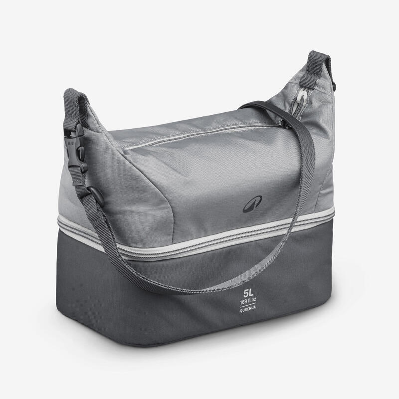 Geantă frigorifică Lunchbox 5L + cutie alimente 1L din plastic inclusă Gri