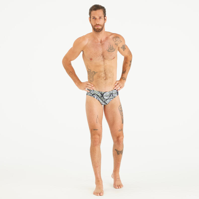 Slip de bain water polo Homme - 500 Tiki gris
