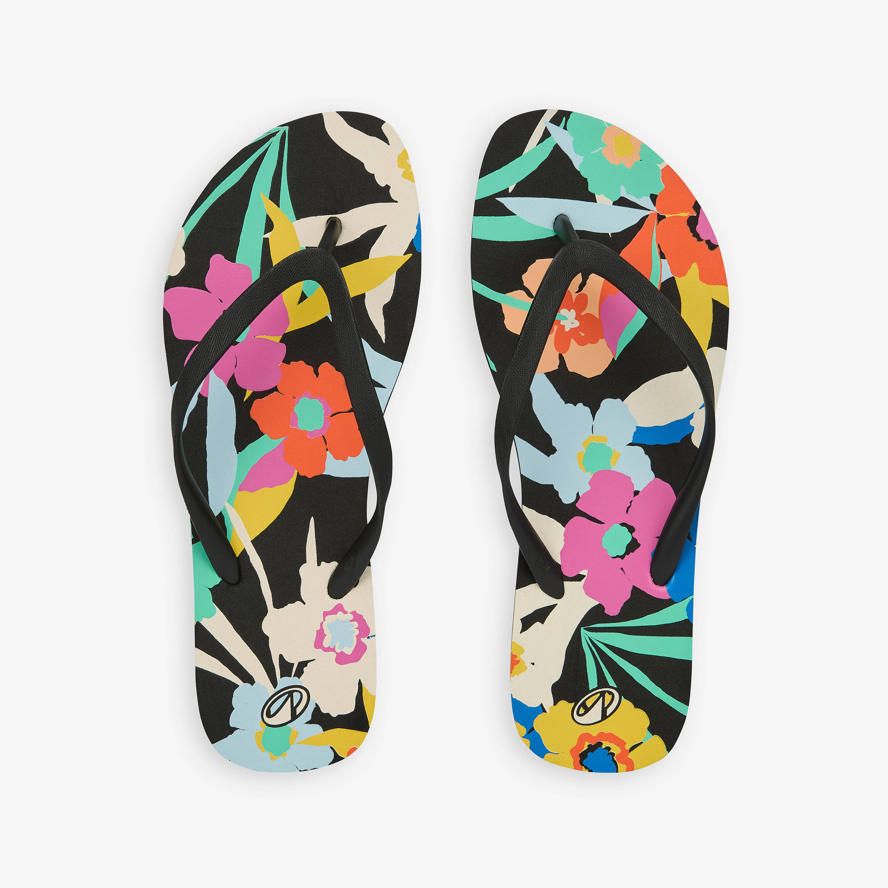 Women’s flip-flops - 120 Azae black & multi-coloured -  1