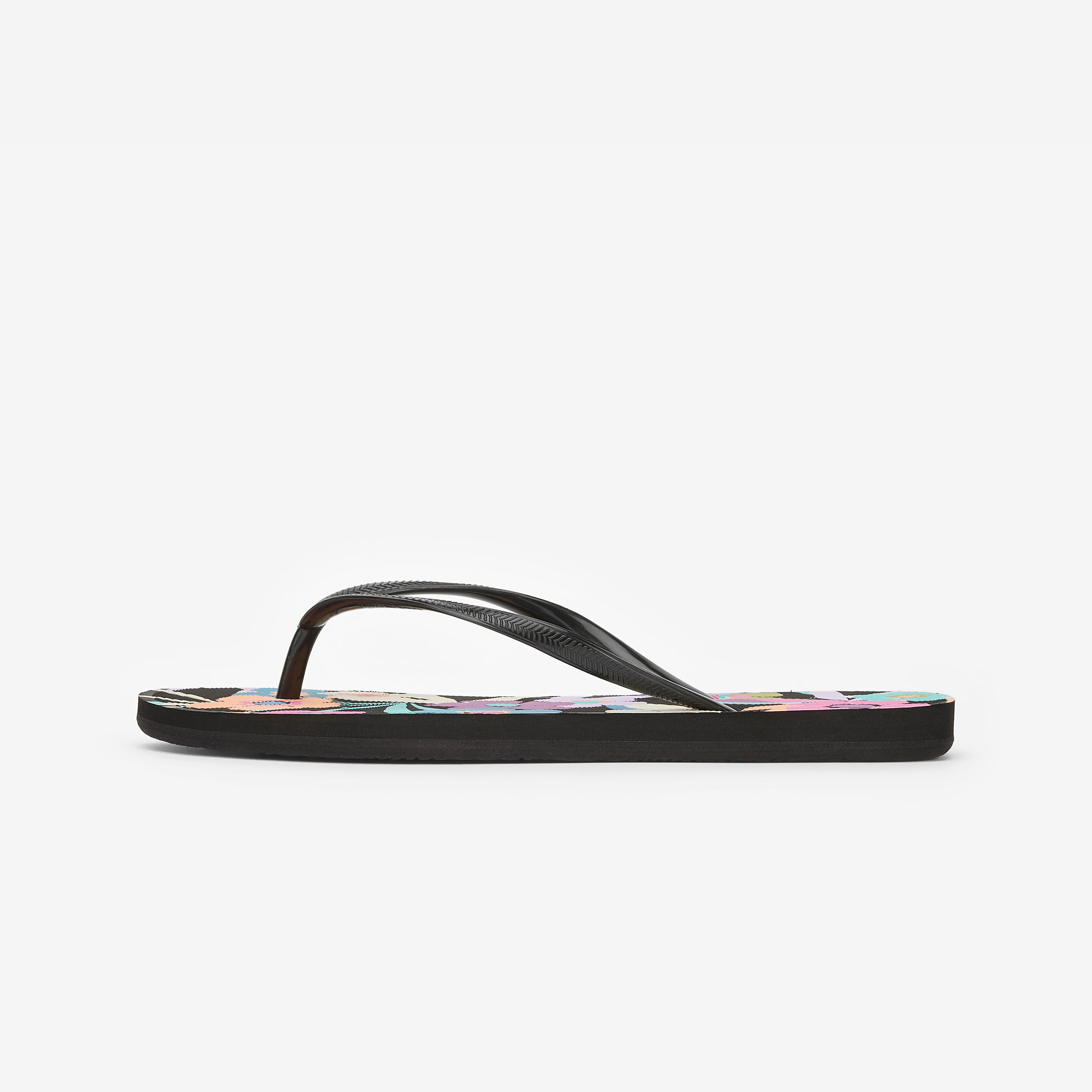 Women’s flip-flops - 120 Azae black & multi-coloured