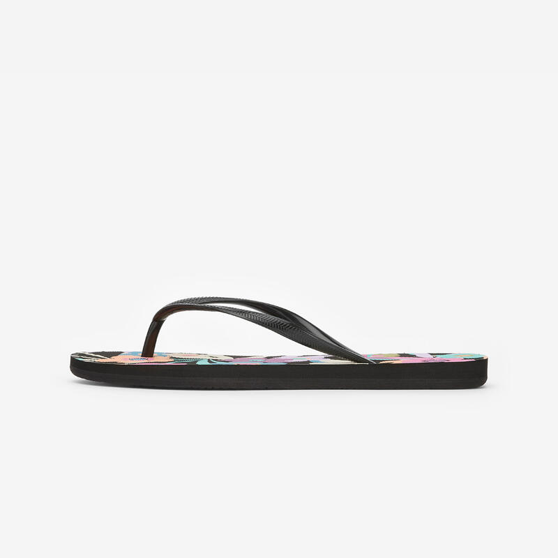 Chinelos de surf mulher - 120 Azae preto & multicolorido
