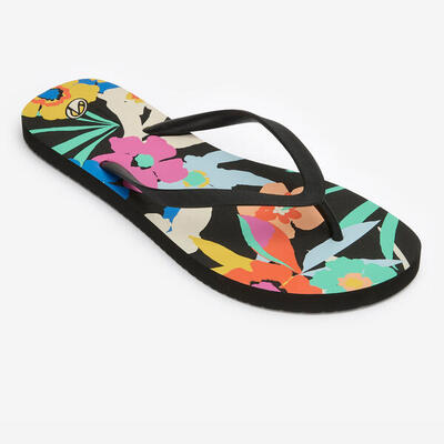 Teenslippers 120 azae dames zwart en multicolor