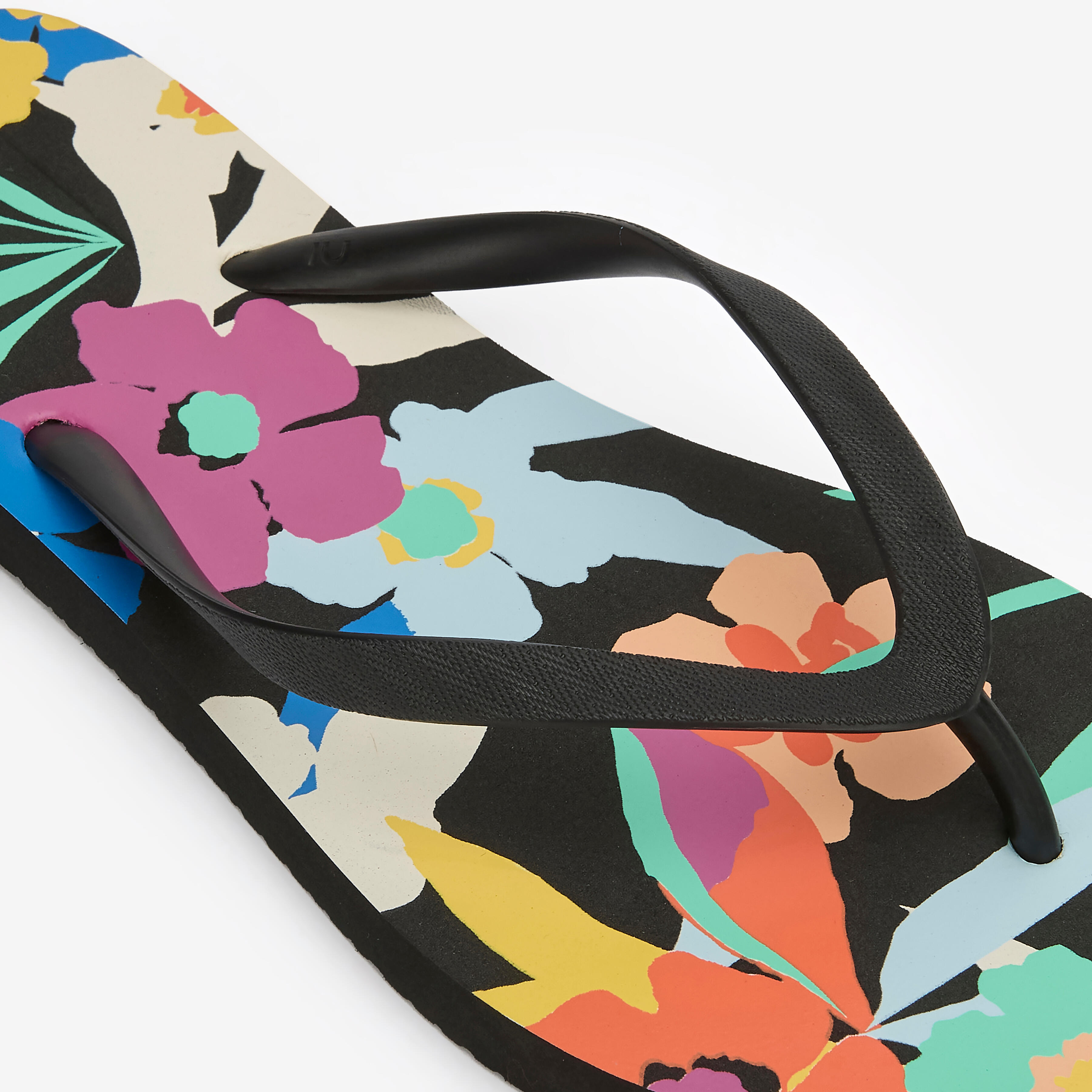 Women’s flip-flops - 120 Azae black & multi-coloured