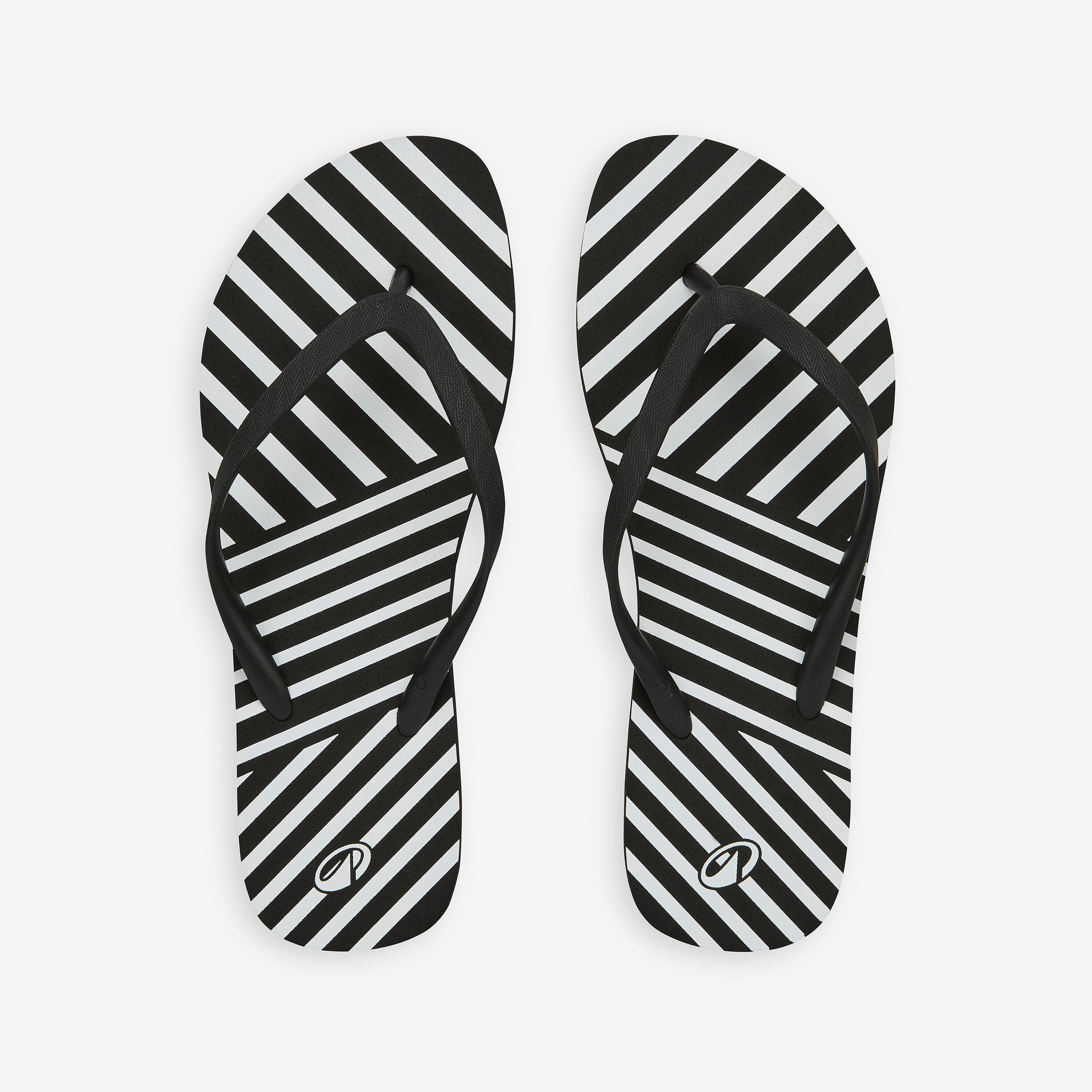 Infradito donna 120 TRANSAT nero-bianco 3/4