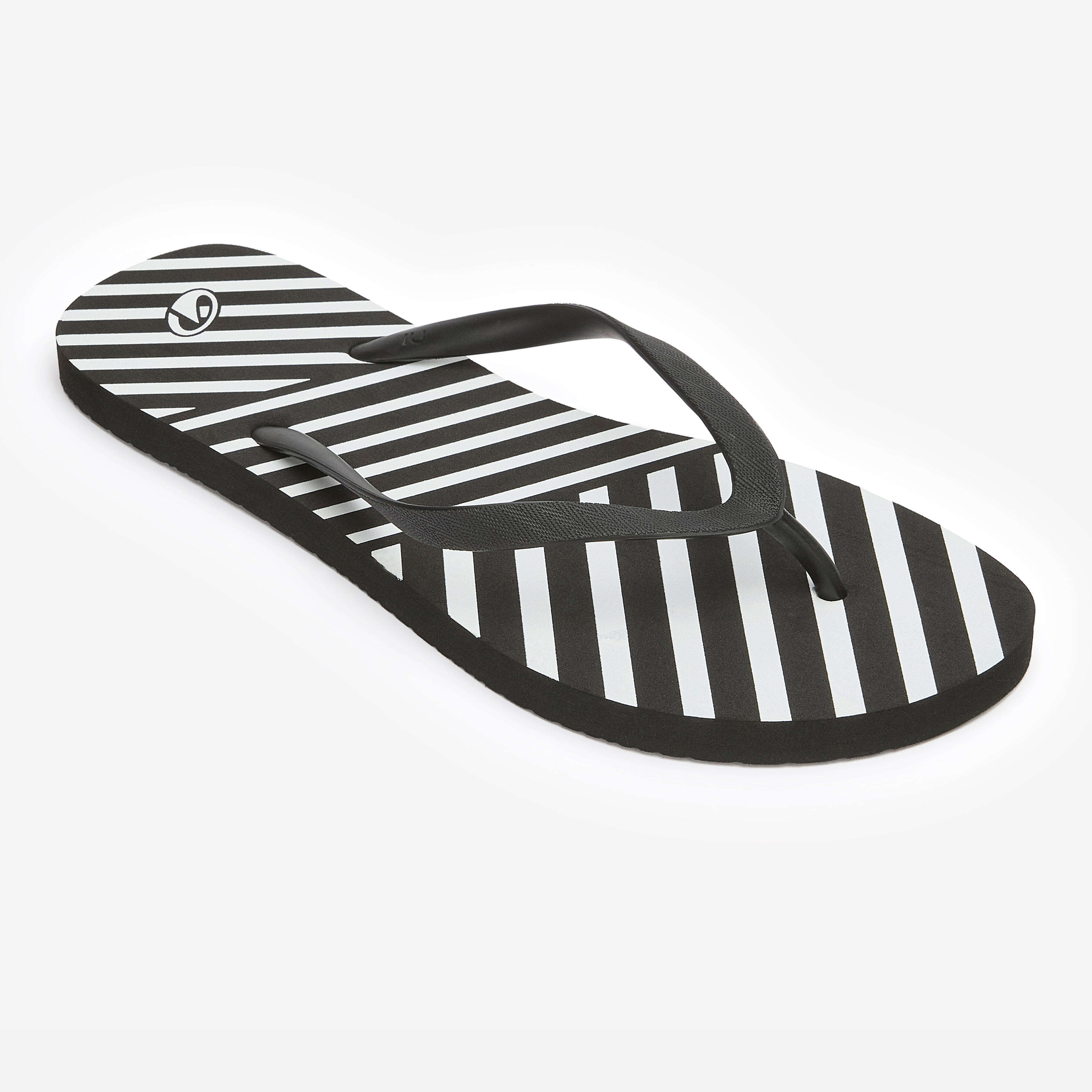 Women’s flip-flops - 120 Transat black & white