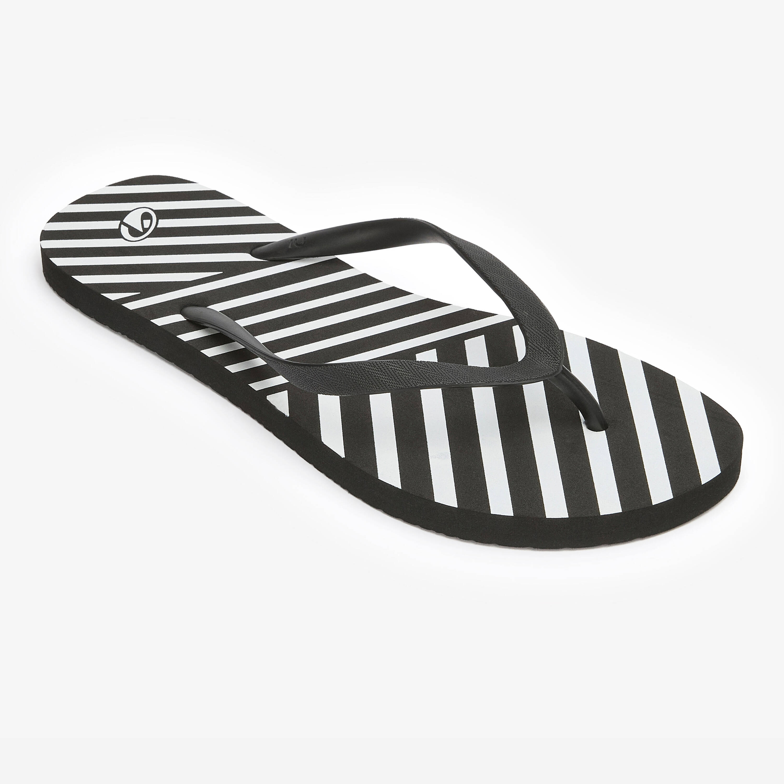 Women’s flip-flops - 120 Transat black & white -  4