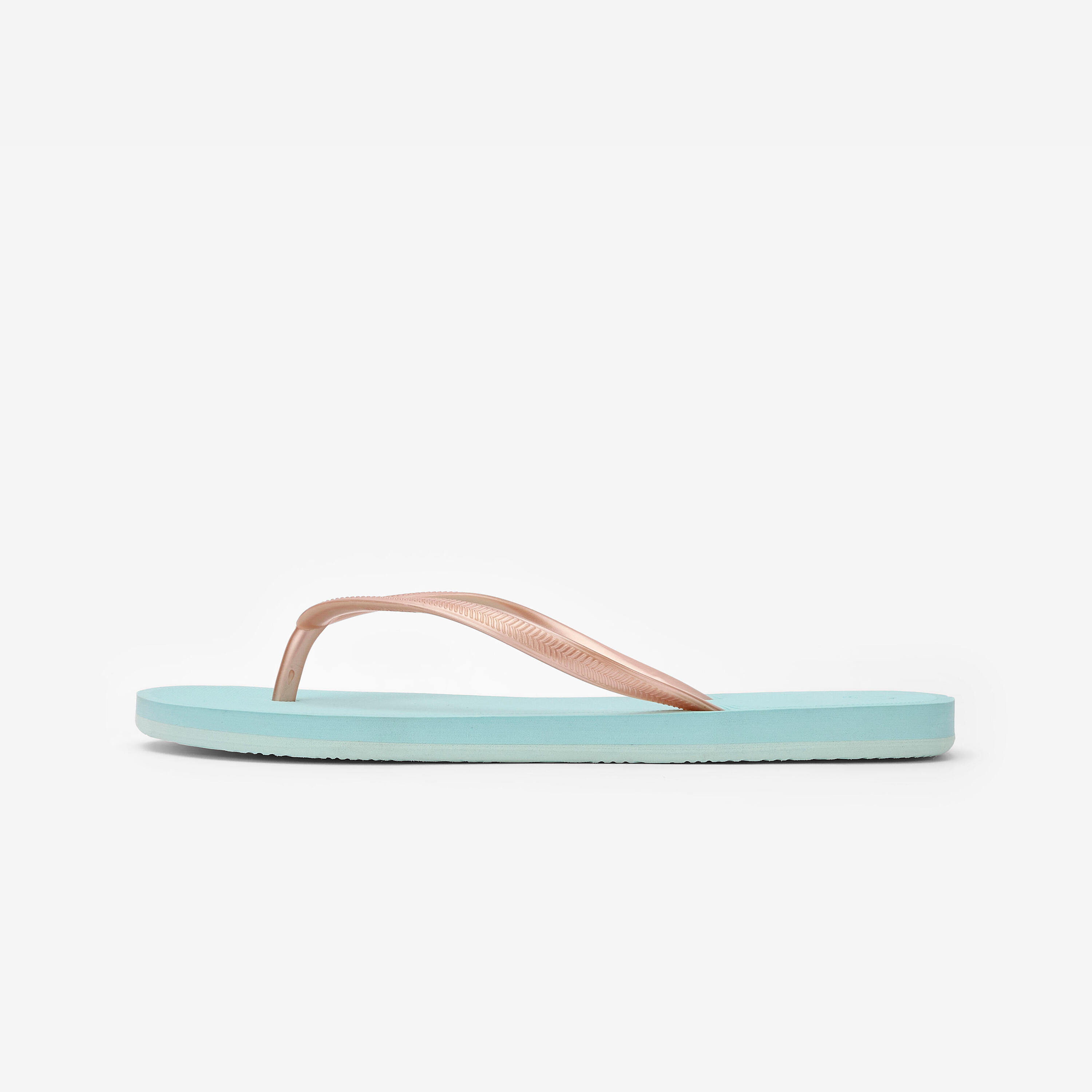 Zehensandalen Damen - 500 gold blau artic blue 2/4