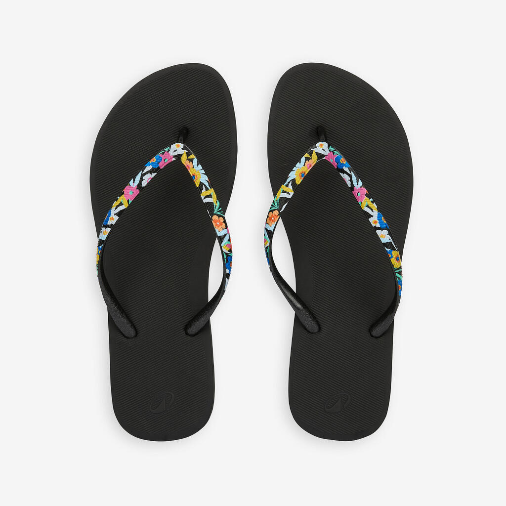 Women’s flip-flops - 500 Gold peach beige orange