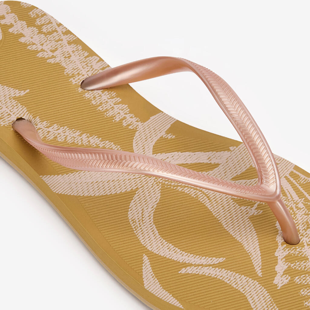 Tongs Femme - 500 Gold peach beige orangé