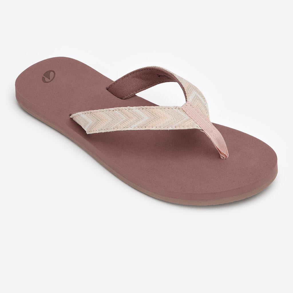 Women’s flip-flops 550 - Raffi plum pink taupe