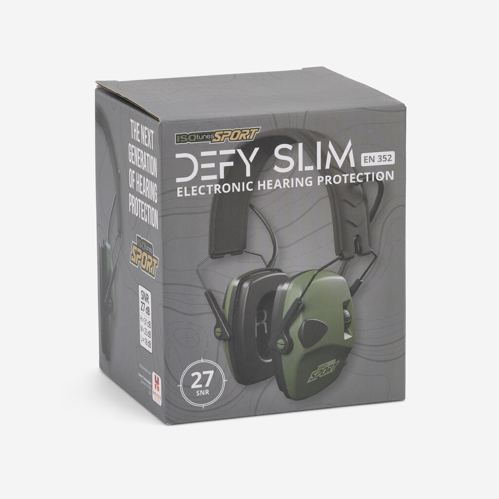 Olivno zeleni glušniki DEFY SLIM 