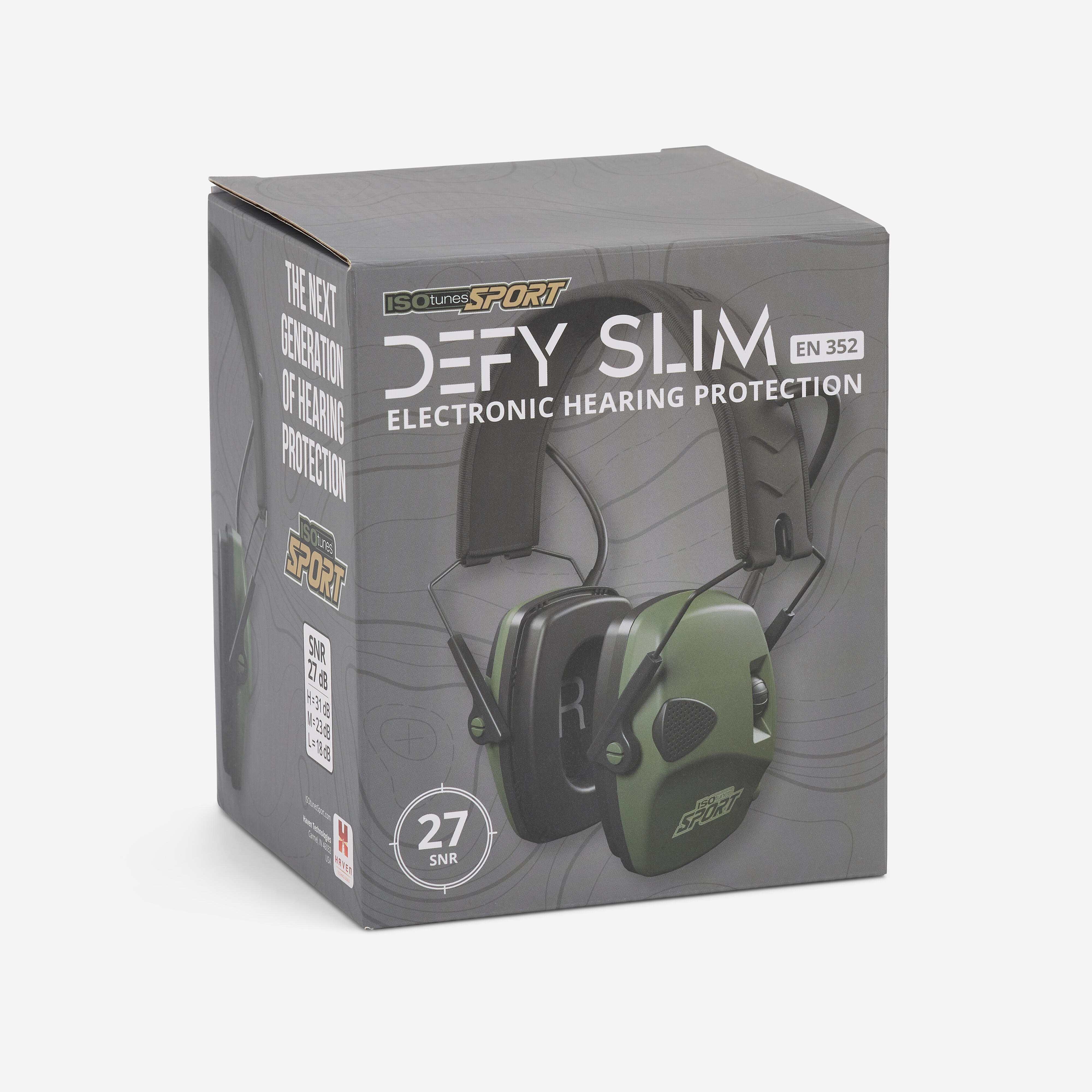 ISOTUNES ISOtunes Defy Slim ochranné slúchadlá proti hluku olivovozelené bez · záber 7