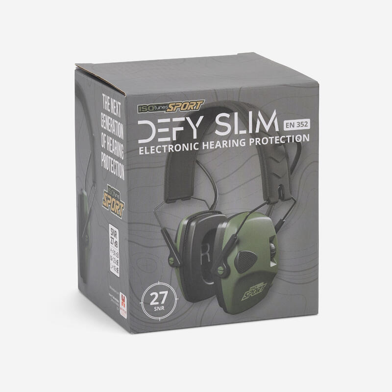 Căști anti-zgomot DEFY SLIM Verde oliv