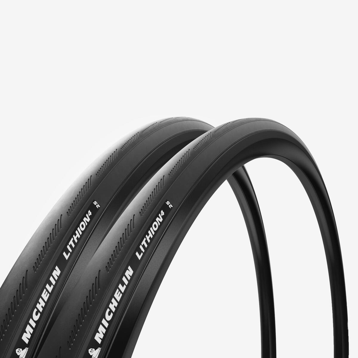 Lot de 2 pneus vélo route tringle souple - Michelin Lithion 4 700x28 noir
