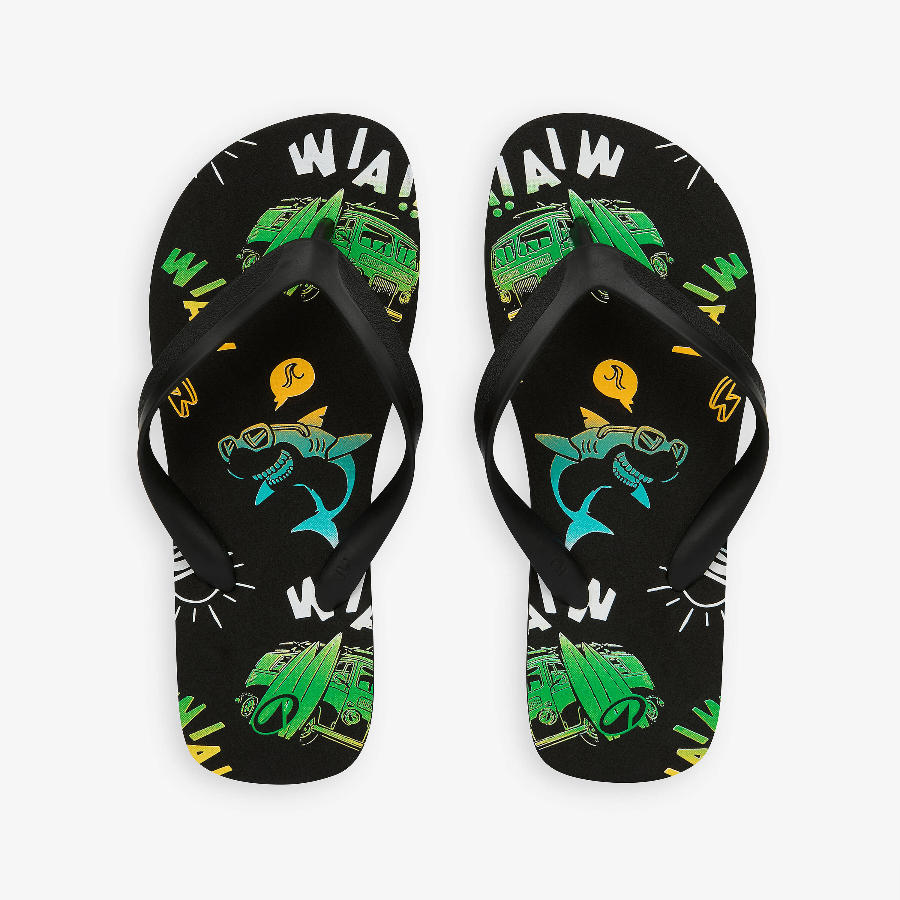 Boys’ Flip-Flops 120 Vanlife Black -  3