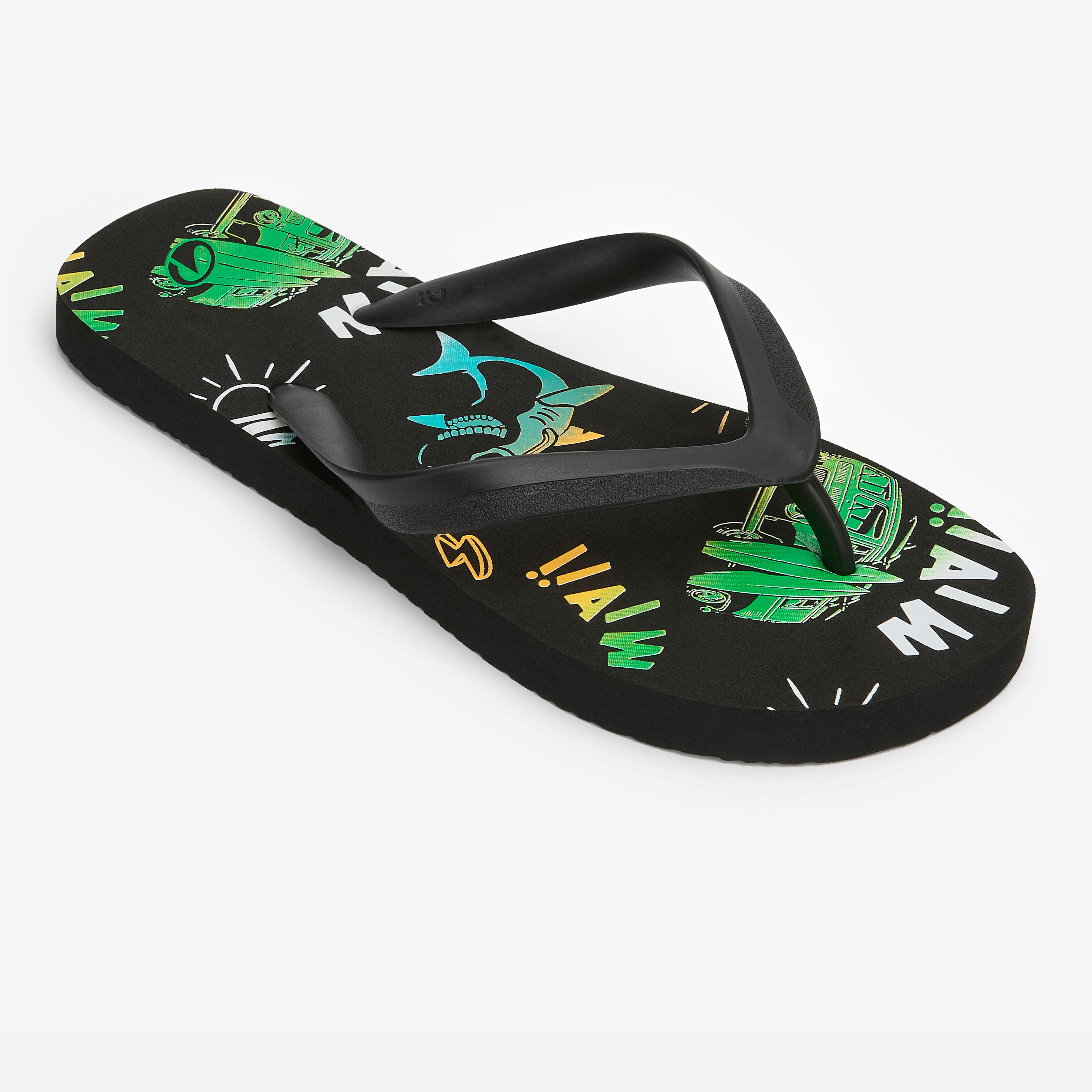 Boys' Flip-Flops 120 Vanlife Black