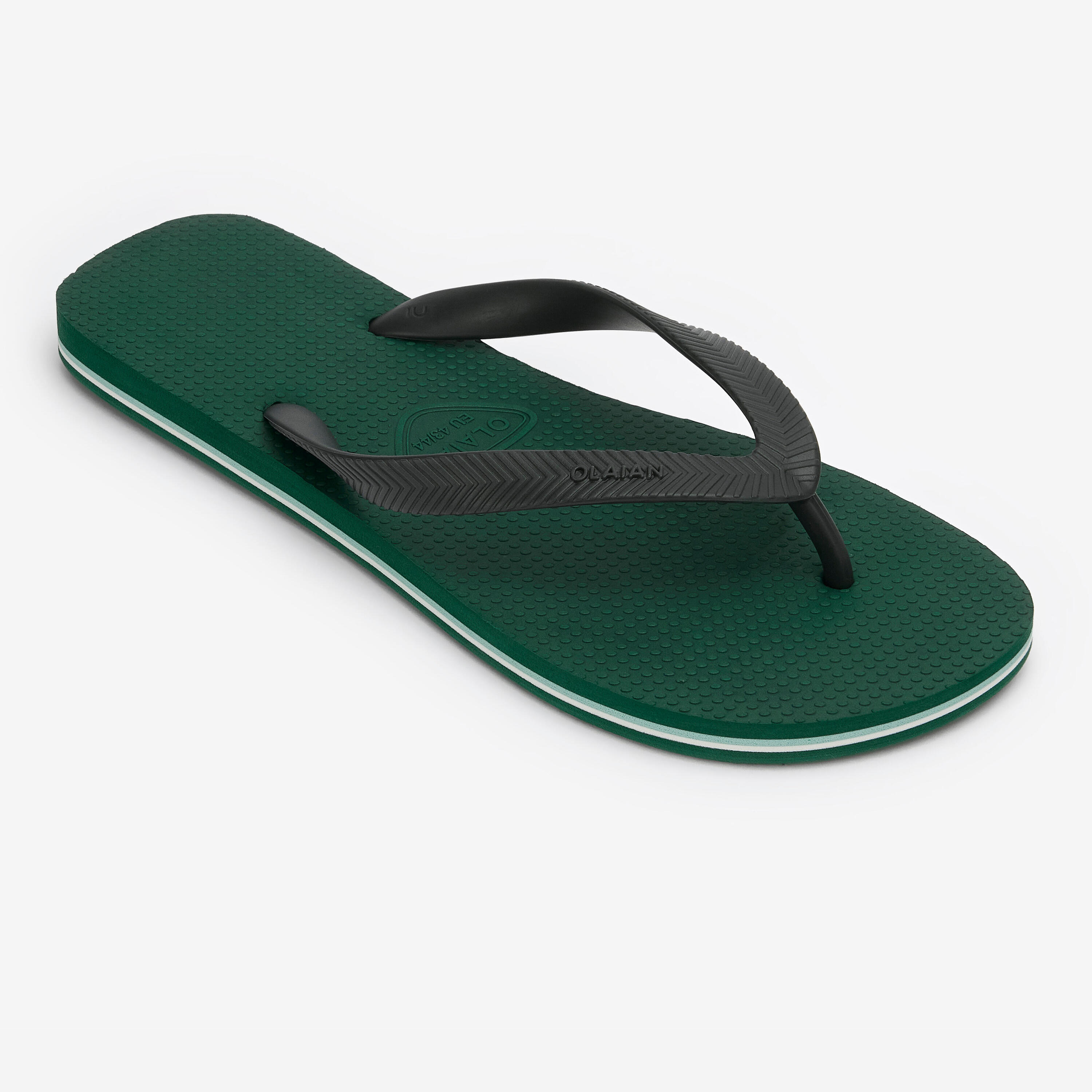OLAIAN Herenteenslippers 500 groen