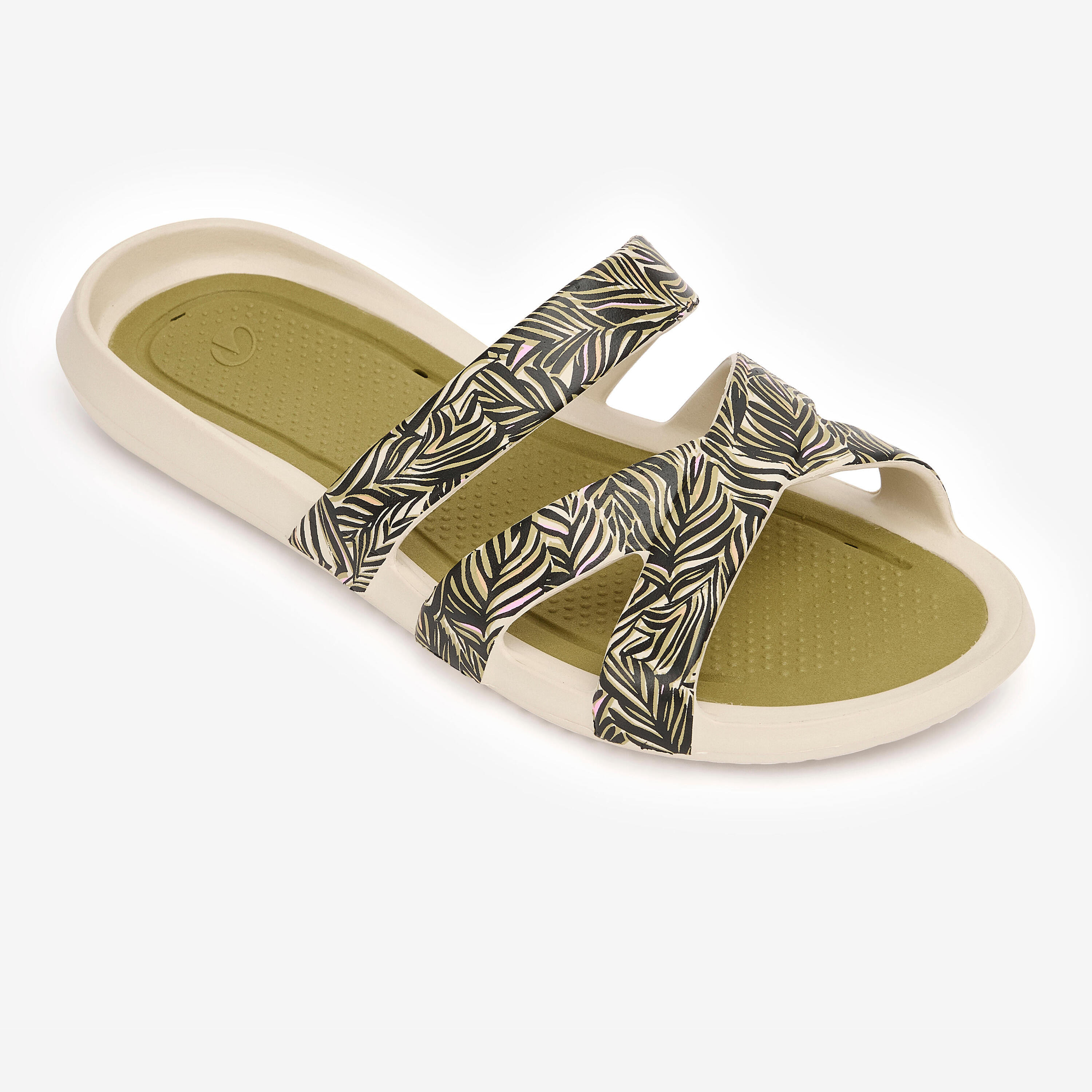 NABAIJI Badslippers voor dames Slap 500 beige/goud/olijf