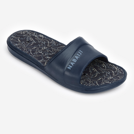 Claquettes piscine Enfant - Slap 500 imprimés requins noir