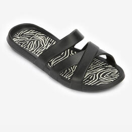Claquettes piscine Femme - Slap 500 noir zeb 1