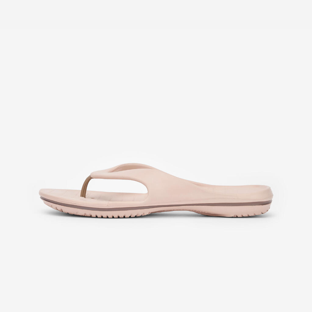 Women’s poolside flip-flops - Tonga 500 light pink