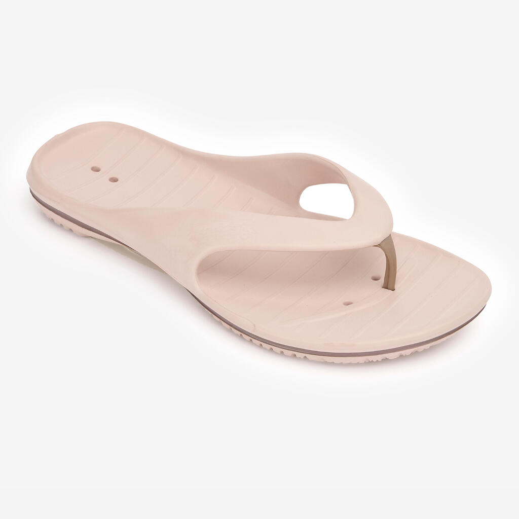 Women’s poolside flip-flops - Tonga 500 light pink