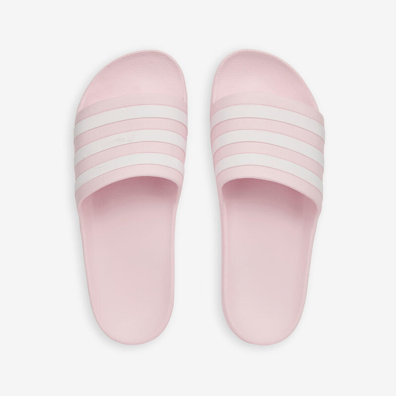 Badslippers voor zwembad Adilette Aqua roze wit