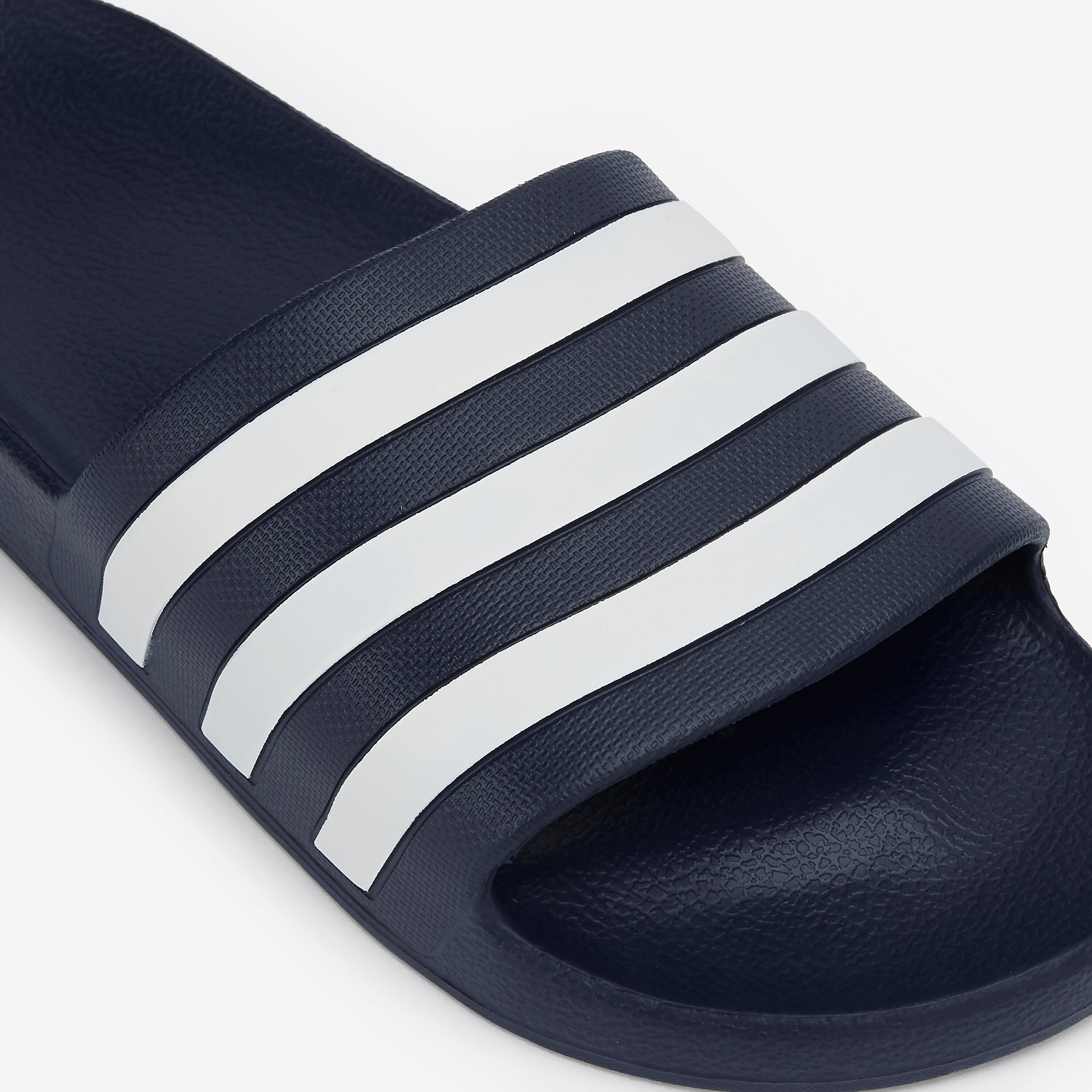 Badslippers voor zwembad Adilette Aqua blauw wit 4/4