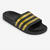 Sandale claquette ADILETTE AQUA noire or