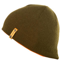 BONNET CHASSE REVERSIBLE ORANGE VERT 300